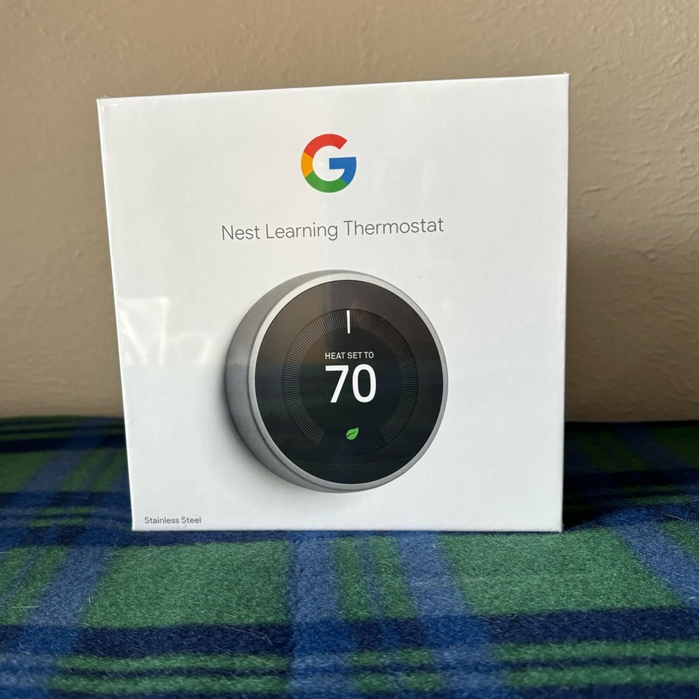 New Google Nest Learning Thermostat- Stainless Steel